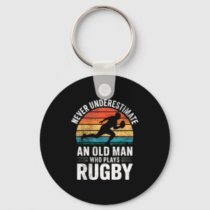 Papa Rugby Speler Vader Rugby Sleutelhanger