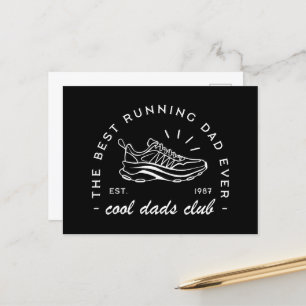 Papa runnen club lopen marathonloper atletische es feestdagenkaart