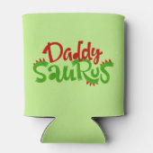 Papa Saurus Dinosaur Lettering Blikjeskoeler (Achterkant)