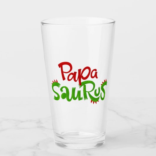 Papa Saurus Graphic Glas (Voorkant)