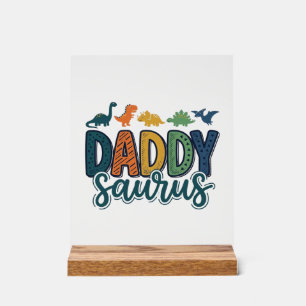 Papa Saurus Mignon Papa Dinosaure Conception Vecto