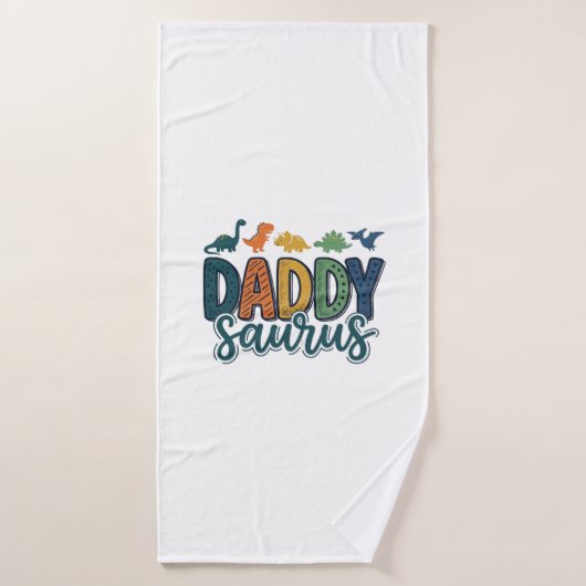 Papa Saurus Mignon Papa Dinosaure Conception Vecto (Serviette de bain)