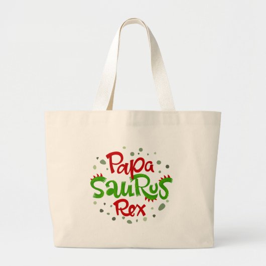 Papa Saurus Rex Grote Tote Bag (Voorkant)