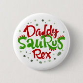 Papa Saurus Rex Illustratie Ronde Button 5,7 Cm (Voorkant)