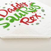 Papa Saurus Rex Illustratie Sherpa Deken (3/4)