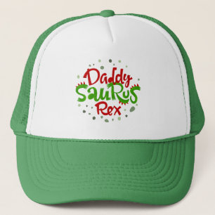 Papa Saurus Rex Illustratie Trucker Pet
