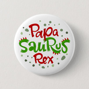 Papa Saurus Rex Ronde Button 5,7 Cm