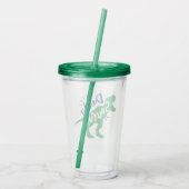 Papa Saurus T-Rex Silhouette Acryl Drinkbeker (Achterkant)