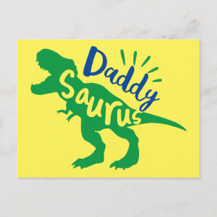 Papa Saurus T-Rex Silhouette Briefkaart