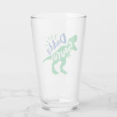 Papa Saurus T-Rex Silhouette Glas (Achterkant)