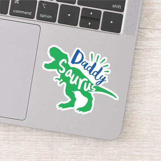 Papa Saurus T-Rex Silhouette Sticker (Detail)