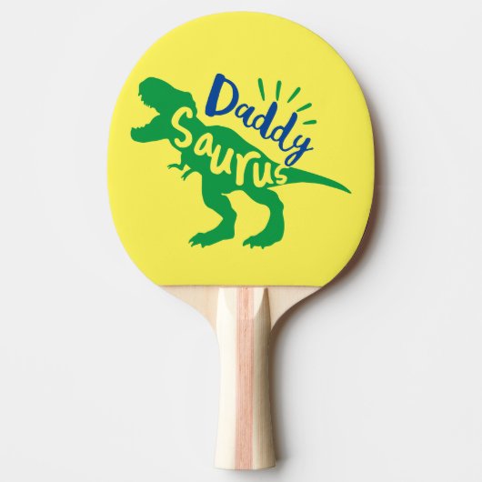 Papa Saurus T-Rex Silhouette Tafeltennisbatje (Voorkant)