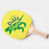Papa Saurus T-Rex Silhouette Tafeltennisbatje (Zijkant)