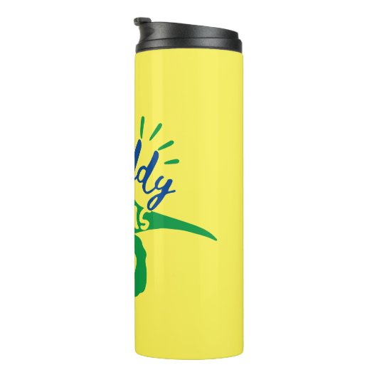 Papa Saurus T-Rex Silhouette Thermosbeker (Geroteerd rechts)