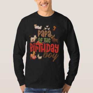 Papa Schuur Dieren Boerderij Land Verjaardag Crew  T-shirt