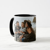 Papa Script Heart Dankbaar voor elk moment Foto Mok (Voorkant links)