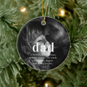 Papa Sentimenteel Foto Aandenken Kerstmis Keramisch Ornament