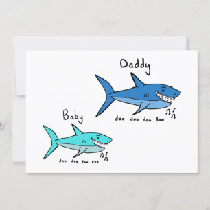 Papa Shark & Baby Shark Vaderdag Kaart