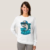 Papa Shark Cool Dad Vibes T-shirt (Voorkant volledig)