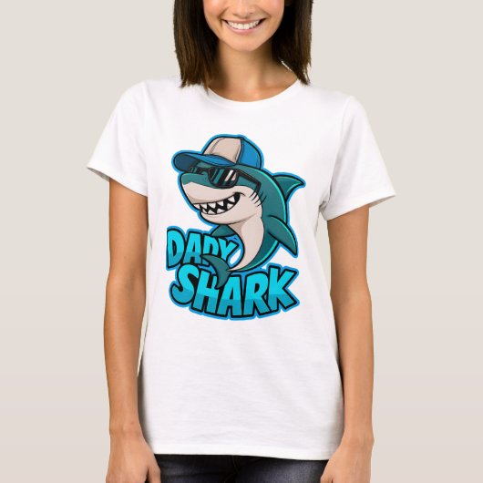 Papa Shark Cool Papa Vibes T-shirt (Devant)