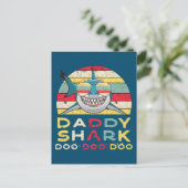 papa Shark "Doo Doo Doo Doo" Briefkaart (Staand voorkant)