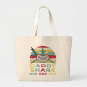  papa Shark "Doo Doo Doo Doo" Grote Tote Bag (Voorkant)