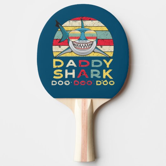  papa Shark "Doo Doo Doo Doo" Tafeltennisbatje (Voorkant)