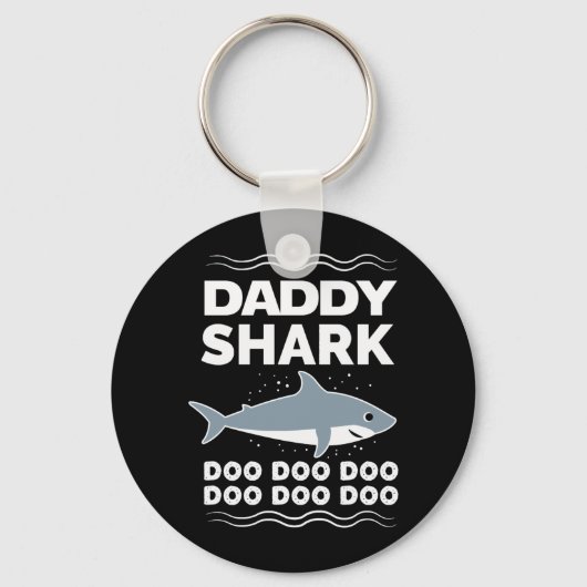 Papa Shark Doo Doo Doo Matching Family Sleutelhanger (Voorkant)