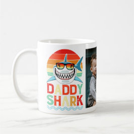 Papa Shark Fathers Day Fotokoffie Mok