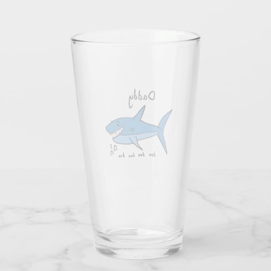 Papa Shark Glas (Achterkant)