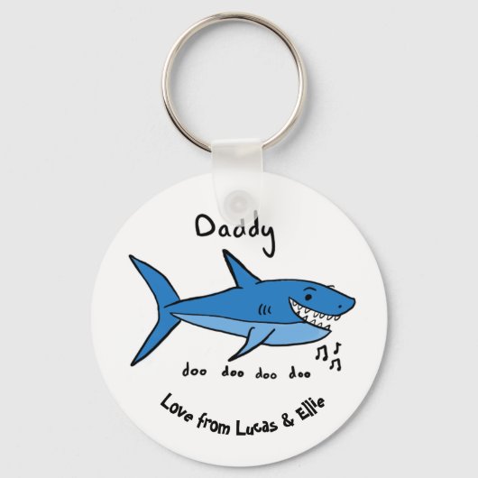 Papa Shark Sleutelhanger (Voorkant)