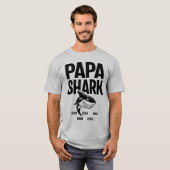 Papa Shark T-Shirt Doo Doo Doo Fathers Day (Voorkant volledig)