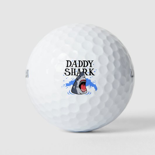 Papa Shark - White Golfballen (Voorkant)