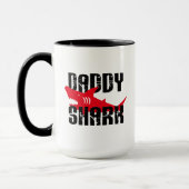 Papa Shark Worn Graphic Mok (Links)