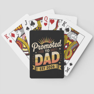 Papa sinds 2026 Funny Nieuwe Vader Zwangerschapsaa Pokerkaarten