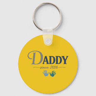 Papa sinds 2026 Nieuwe Vader Vaderdag Cadeau Sleutelhanger