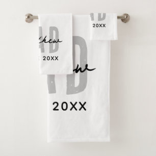 Papa sinds 20XX Modern Eenvoudig Netjes Bad Handdoek