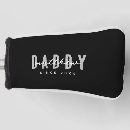 Papa Sinds 20XX Modern Elegant Eenvoudig Golfheadcover (Voorkant)