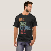 Papa sinds oktober 2015 t-shirt (Voorkant volledig)