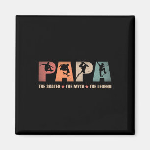 Papa Skater Mythe Legende Skateboard Skateboarden  Magneet