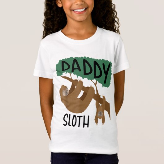 Papa Sloth Dierenvrienden Hilarisch cadeau T-shirt (Voorkant)