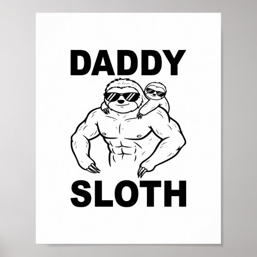 Papa Sloth Poster (Voorkant)