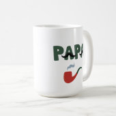 Papa snor funny fathers day koffiemok (Voorkant rechts)