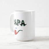 Papa snor funny fathers day koffiemok (Voorkant links)
