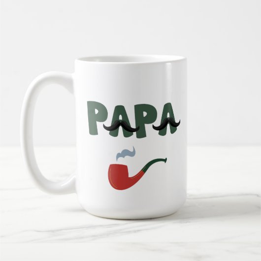 Papa snor funny fathers day koffiemok (Links)