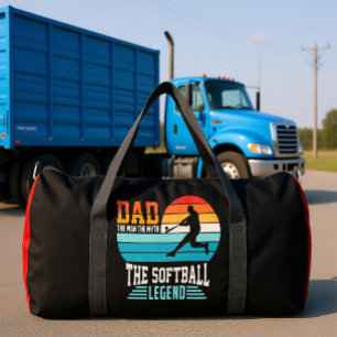 Papa Softbal Legende Retro Zonsondergang Plunjezak