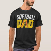 Papa Softbal T-shirt – Grappig Softbal Papa (Voorkant)