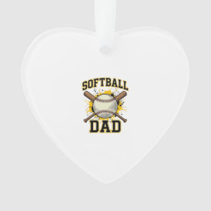 Papa Softball Vintage Université Dessin Bats Crois