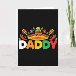 Papa Sombrero Maracas Mexicaans Feest Papa  Kaart