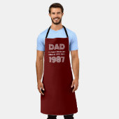 Papa Speciaal Jaar Grill Master BBQ Red Schort (Gedragen)